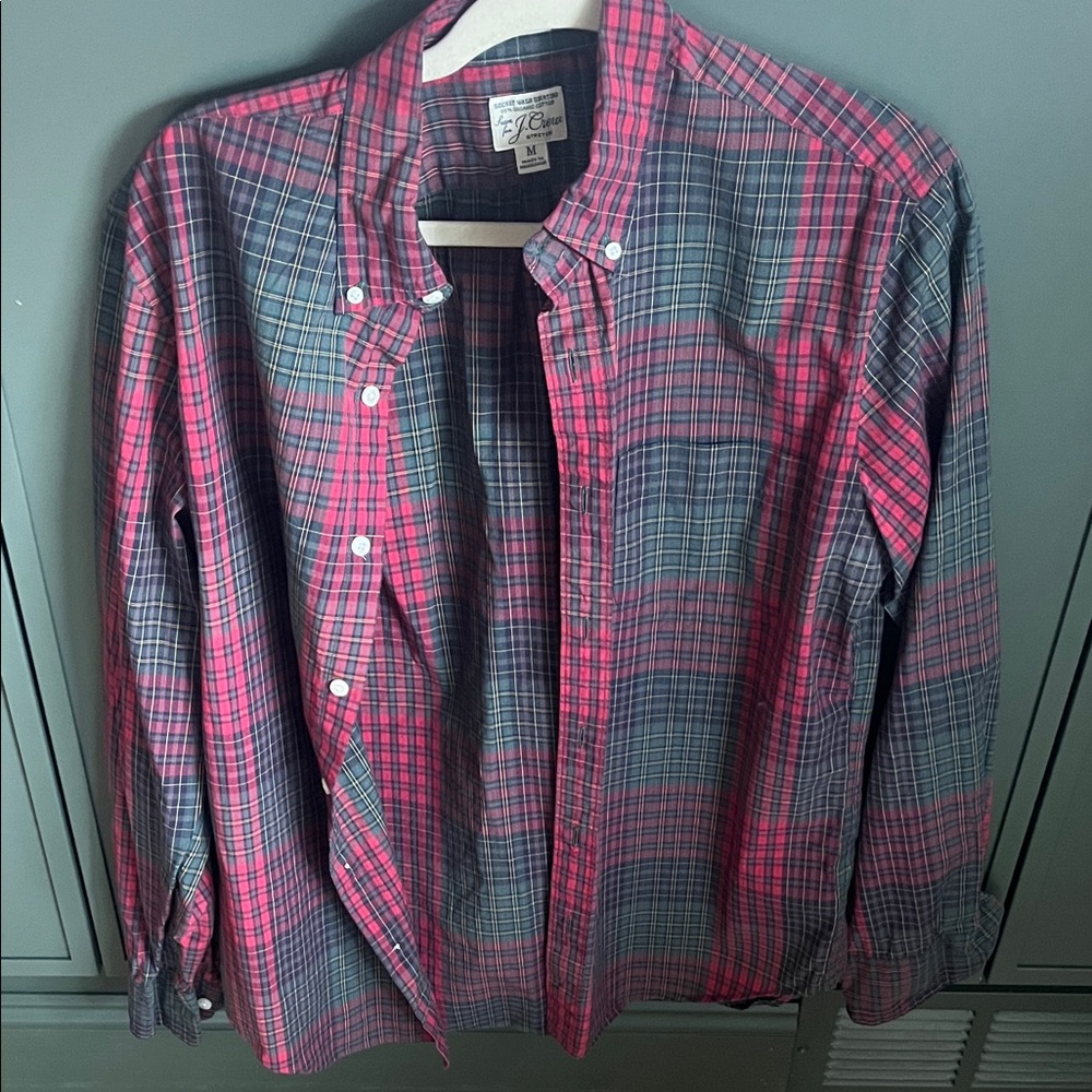 Eddie Bauer Red and Blue Plaid Men's Shirt